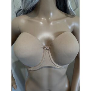 Women's Soma convertible strap/strapless underwire lined Bra 38DD Beige EUC
